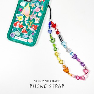 สายคล้องมือถือ Rainbow Phone Strap 2 มี2ลายใส่ตัวอักษรได้