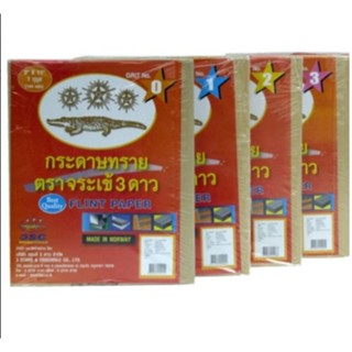 กระดาษทรายขัดไม้ตรา จระเข้ 3 ดาว เบอร์ 4
