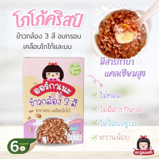 Organeh ข้าวกล้อง 3 สี อบกรอบ เคลือบโกโก้ ตราออร์กาเนะ Brown Rice Berry Cocoa Crisps (15g x 4Sachets) (60 g)