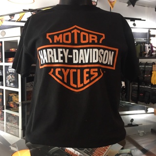 เสื้อยืด OLP ลิขสิทธิ์แท้ HARLEY-DAVIDSON OF UBON RATCHATHANI - B&amp;S ORANGE ON BLACK