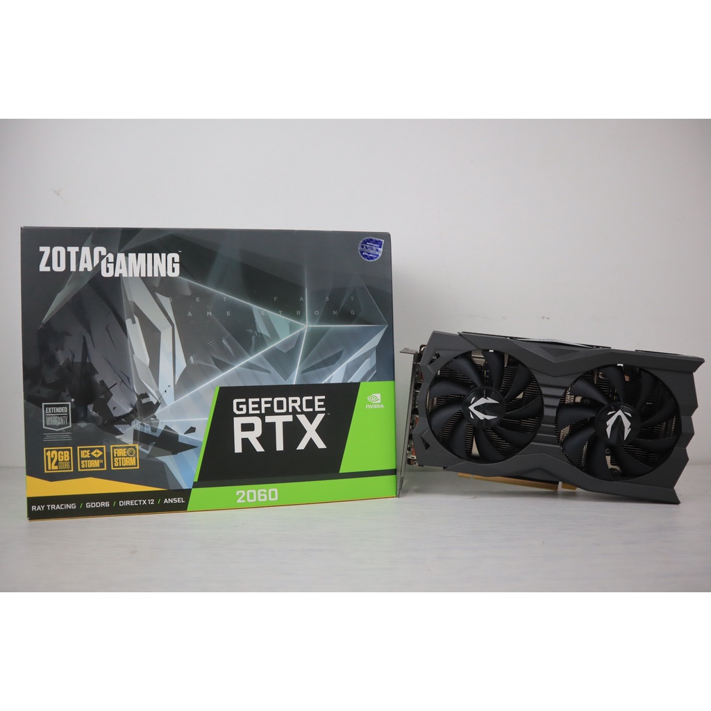 การ์ดจอ ZOTAC GAMING GEFORCE RTX 2060 TWIN FAN 12GB - 12GB GDDR6 มือสอง มีประกัน