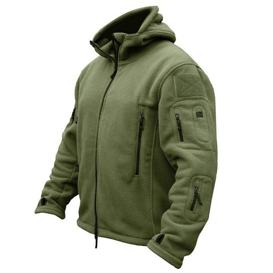 Men Winter Thermal Fleece US Military Tactical Jacket Outdoors Sports Hooded Coat Hiking Hunting Combat Camping Army Sof
