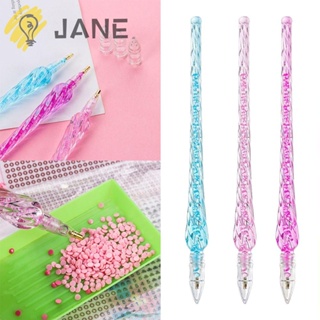 Jane ปากกาคริสตัล 5D สําหรับเย็บปักถักร้อยจิตรกรรม Diy หลากสี