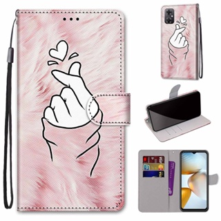 เคสโทรศัพท์มือถือหนัง PU ฝาพับแม่เหล็ก ลายสัตว์ 3D พร้อมช่องใส่บัตร และสายคล้อง สําหรับ POCO M4 5G POCO M5 4G