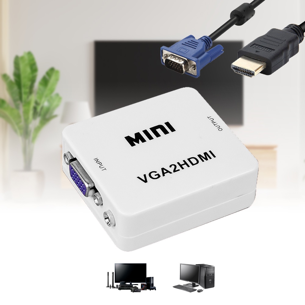 Taffware Saintcholly VGA to HDMI Converter - สีขาว