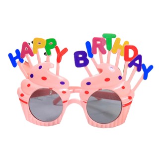 แว่นตาปาร์ตี้ Pink Cupcake Happy Birthday Sunglasses