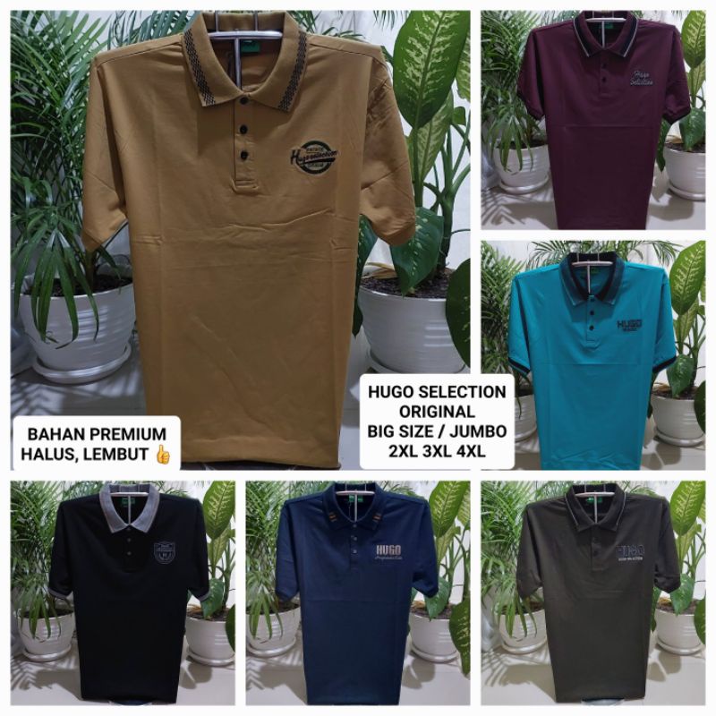 HG SELECTION JUMBO BIG SIZE - เสื้อยืดคอปกจัมโบ้ 2XL 3XL 4XL เสื้อโปโลขนาดใหญ่ XXL XXXL HG Selection