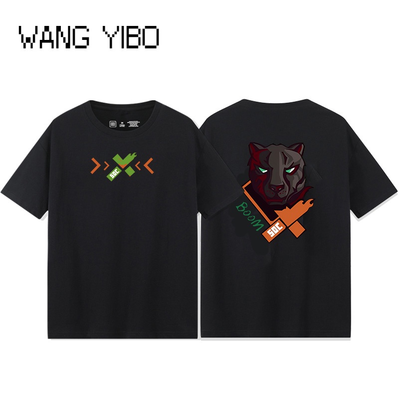 นี่คือเสื้อยืดสนับสนุนรอบโลโก้ของทีมสตรีทแดนซ์ Wang Yibo
