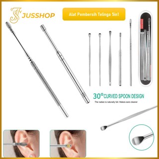 Alat Pembersih Telinga 5in1 Stainless Alat Korek Kuping Ear Wax