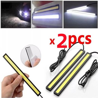 ไฟเดย์ไลท์สำหรับรถยนต์ มอเตอร์ไซค์ ตกแต่งเพิ่มความแตกต่าง กันน้ำUniversal Waterproof Daytime Running Lights COB Fog Lamp