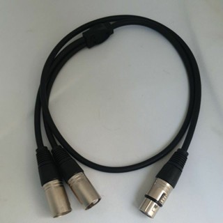 สายสัญญาณ XLR เมีย ×1 - XLR ผู้ ×2 1m.