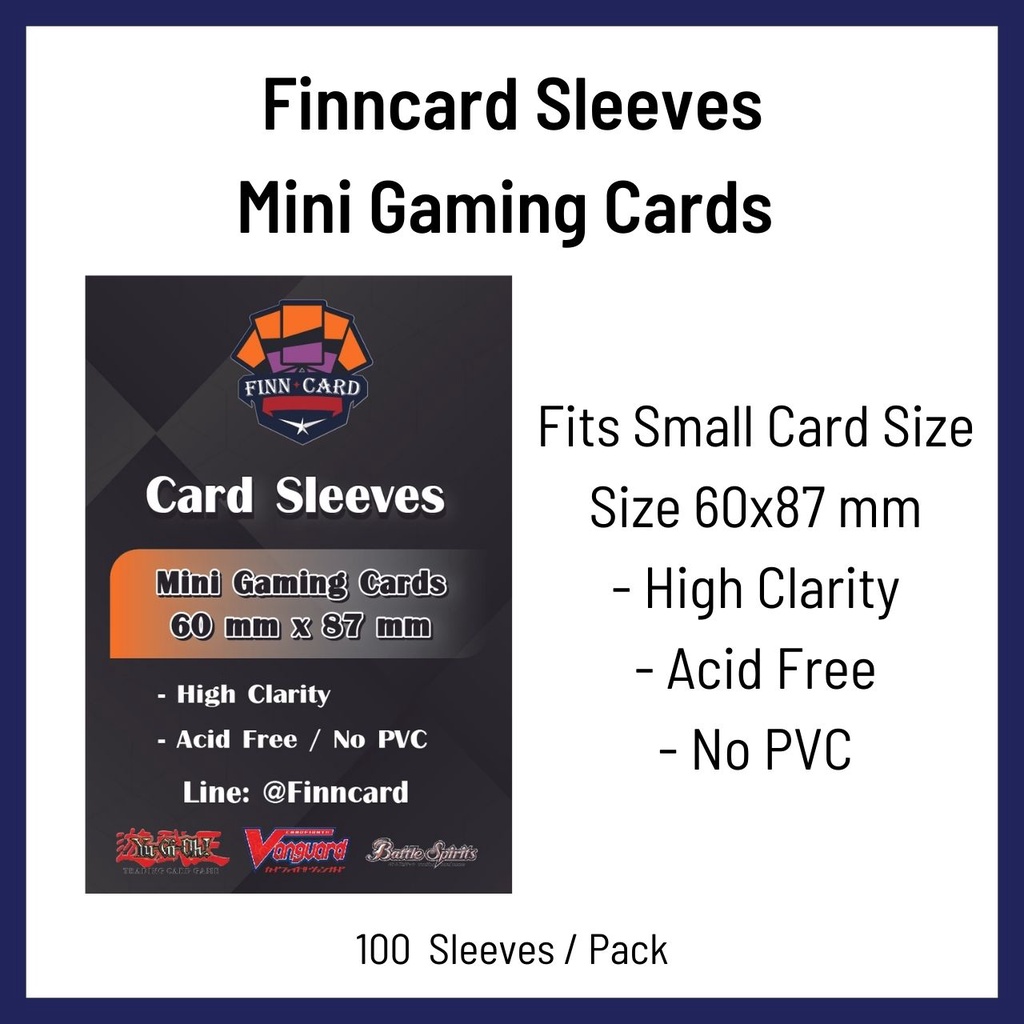 Finncard Sleeve Mini Gaming Card 100 Pcs 60x87mm ซองใส่การ์ด FCSMGC1006087 (การ์ด) ราคา ถูกที่สุด ดีลบีเคเค แกลเลอรีภาพที่ 3