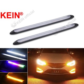 KEIN DRL RGB Light Led Strip 12V LED Car Daytime Running Light Auto Led Running Light DRL Turn Signal Lamp Flexible Strip Tricolor White and Yellow and Blue Drl Turn Signal Light