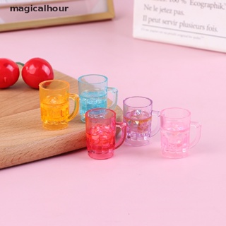 Magicalhour^^ แก้วเบียร์ น้ําผลไม้จิ๋ว 1:6 อุปกรณ์เสริม สําหรับบ้านตุ๊กตา ห้องครัว 1 ชิ้น