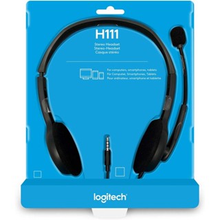 LOGITECH H111 STEREO HEADSET หูฟังสเตอริโอพร้อมไมค์ ประกัน 1 ปี