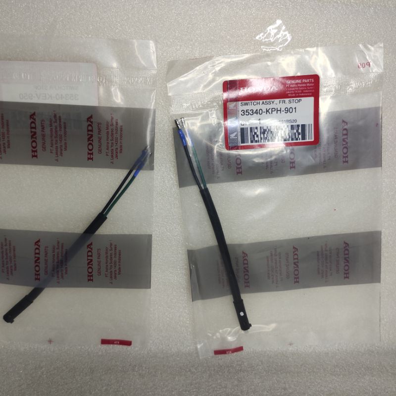 35340-KPH-901 SWITCH ASSY FRONT STOP Karisma FRONT สวิตช์เบรกด้านหลังซ้าย Beat Vario Scoopy Spacy