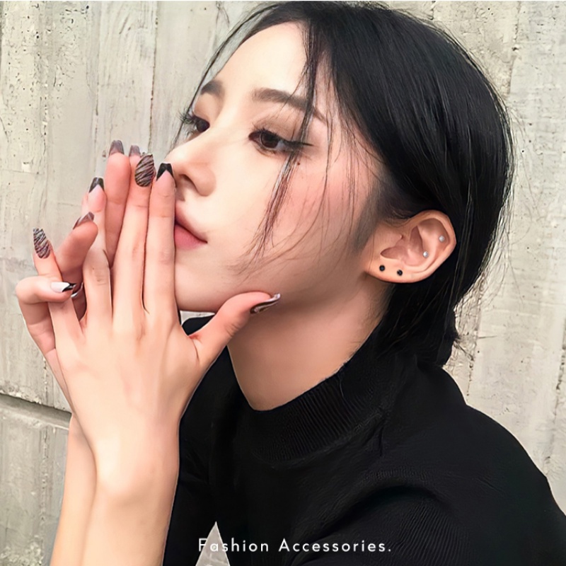 Roselife ต่างหูสตั๊ด เงิน S925 ประดับเพทาย คริสตัล ขนาดเล็ก 3 มม. สําหรับผู้หญิง และผู้ชาย 2 ชิ้น - รูปที่ 3