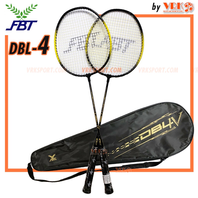 FBT ไม้แบดมินตันคู่ พร้อมกระเป๋าใส่ รุ่น DBL - (1แพ็คไม้แบดมินตัน 2 อัน) Badminton Racket