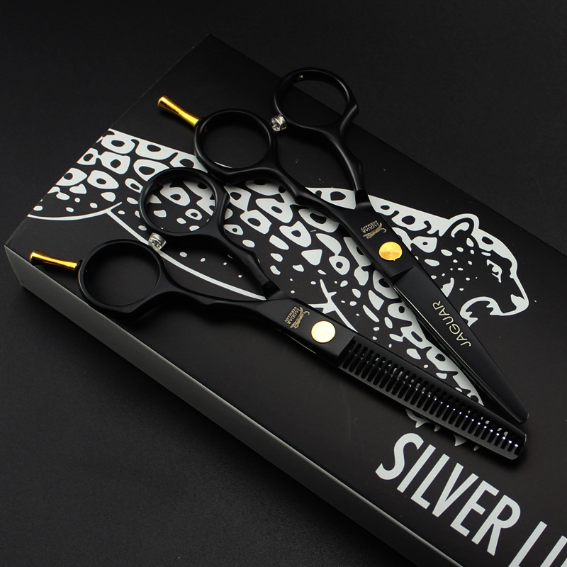 Jaguar 5.5 นิ้วกรรไกรตัดผมมืออาชีพกรรไกรตัดแต่งทรงผมตัดผมกรรไกรผอมบางชุด