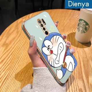 เคสโทรศัพท์มือถือ ซิลิโคน ชุบ กันกระแทก กันรอยกล้อง ลายการ์ตูนโดราเอมอนน่ารัก หรูหรา สําหรับ Xiaomi Redmi 9 Xiaomi MI POCO M2