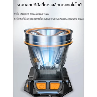 ALDIES ไฟฉายคาดหัว LED แสงจ้าหลายกิโลเมตร ใช้งานต่อเนื่องได้ 12 ชม. ไฟฉายคาดหัวแท้ ไฟคาดหัว ไฟฉายแรงสูง ไฟส่องสัตว์