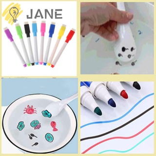 Jane ปากกาไวท์บอร์ด ลบได้ 8 สี ของเล่นเสริมการเรียนรู้เด็ก