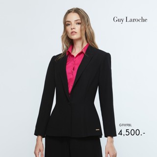 Guy Laroche BUSINESS JACKET แจ็คเก็ตทำงานสีดำ ทรงเข้ารูป Shape Up Basic Jacket (G9X9BL)