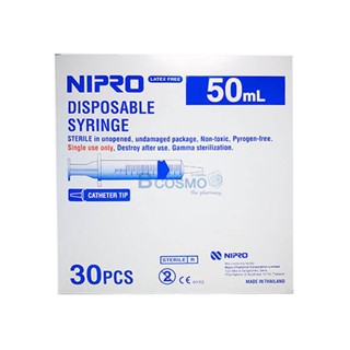 [1 กล่อง / 30 ชิ้น] ไซริงค์หัวตรง NIPRO Syringe CT 50 ML. ไซริงค์ กระบอกดูดอาหาร