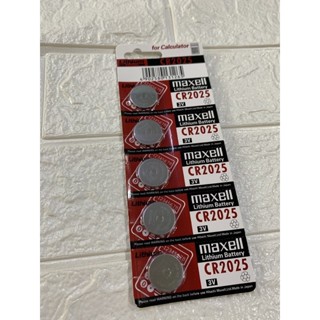 ถ่านกระดุม Maxell รุ่น CR2025 3V ของแท้ 100% (1 แผงมี 5 ก้อน)
