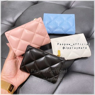 กระเป๋าสตางค์ Charles &amp; Keith รุ่น Gemma Quilted Cardholder  : CK6-10770580-1  แท้จากชอป พร้อมกล่อง และถุงกระดาษ