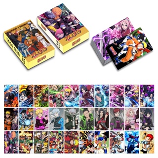 Kuhongsip โฟโต้การ์ด โลโม่การ์ด พิมพ์ลายอนิเมะ Naruto สองด้าน 30 ชิ้น/กล่อง