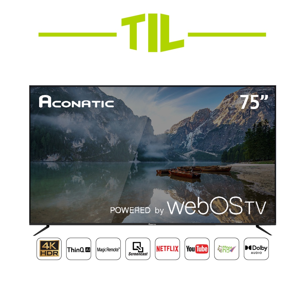 [2022 New WebOS TV] Aconatic LED WebOS TV (Wee 2.0) 4K UHD HDR Smart TV สมาร์ททีวี ขนาด 75 นิ้ว รุ่น 75US200AN