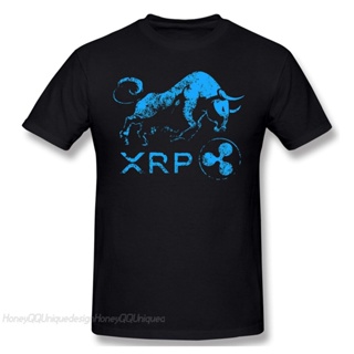 ใหม่เสื้อยืดคอกลมแขนสั้นพิมพ์ลายบล็อกโซ่ Xrp Ripple Cryptocurrency สําหรับผู้ชาย AEGG เสื้อยืดผู้ชาย