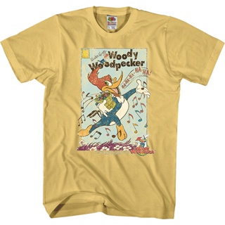 Vintage Woody Woodpecker T-Shirt Tee เสื้อคู่ เสื้อแฟชั่นผญ2022 อื่นๆ