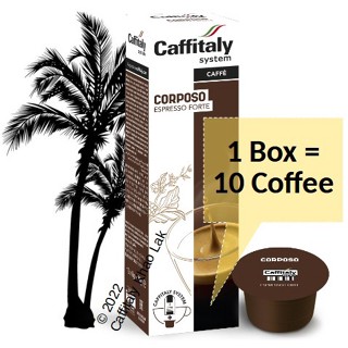 Corposo Espresso Forte PACK1 Caffitaly (10 Capsules) Ecaffe แคปซูลกาแฟ