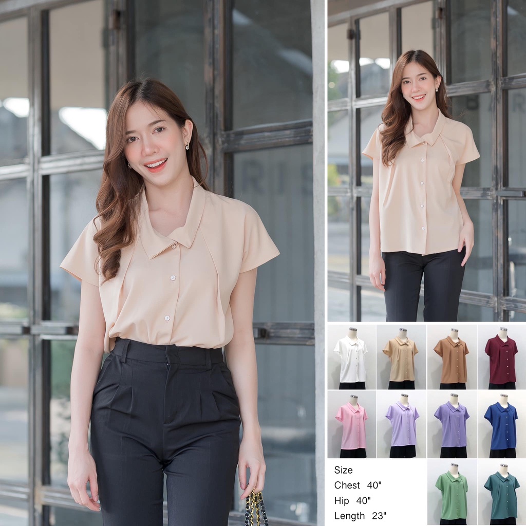 #L154SHOP_740  #L154SHOP_740 #ชุดทำงาน #ชุดสมัครงาน #ชุดสาวออฟฟิศ #L154 ✌️✌️ #เสื้อทำงาน #เสื้อทำงาน