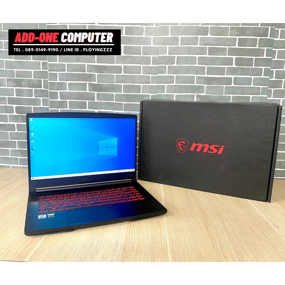 Notebook MSI GF65 Thin 10UE-260TH (สินค้ามือสอง) CPU i5-10500H / RTX 3060 / 16 GB DDR4 / 512 GB SSD PCIe M.2