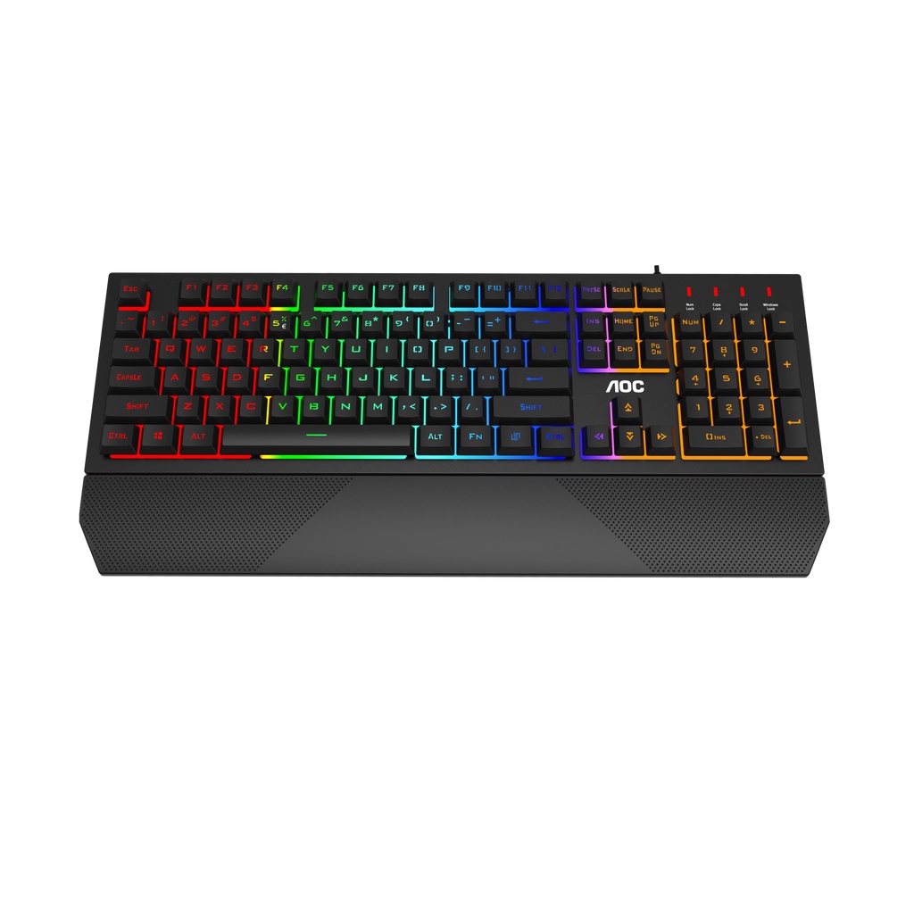 ️กรุงเทพฯด่วน1ชั่วโมง️ AOC GK200 Gaming Keyboard Rainbow LED Backlight GM200 4200 DPI RGB LIGHTING รับประกัน 2 ปี #7