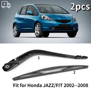 【มีของพร้อมส่ง】ใบปัดน้ําฝนกระจกหลังสีดําสําหรับ Honda Jazz / Fit 2002--2008