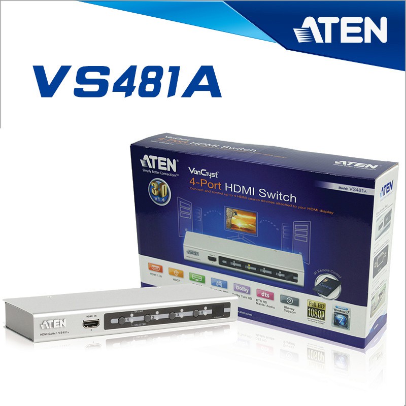 ATEN รุ่น VS481A HDMI SWITCH เข้า 4 ออก 1