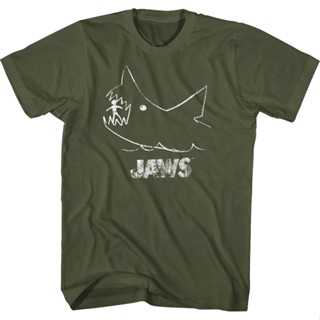 Chalk Jaws T-Shirt เสื้อเบลาส์ เสื้อยืดผู้หญิง