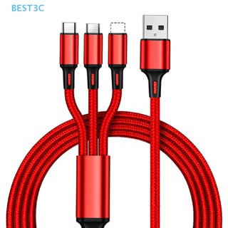 Best3c 3 In 1 สายชาร์จ Micro Usb Type C หลายพอร์ต Usb สายชาร์จ Usb หลายช่อง ขายดี