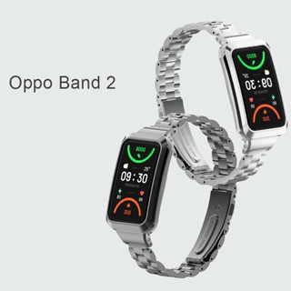 สายนาฬิกาข้อมือ สเตนเลส โลหะ แบบเปลี่ยน สําหรับ Oppo Band 2 Oppo Band2 Smart Band