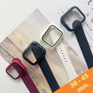 สําหรับแอปเปลวอช สายนาฬิกาพร้อมเคส 7 se 8 6 se 5 4 3 สายนาฬิกา smart watch สายยาง ปรับง่าย สาย 38/40/44/42/45 สายนาฬิกา