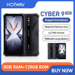 Hotwav Cyber 9 Pro 4G Rugged Smartphone 8GB + 128GB 7500mAh Helio P60 Octa Core 6.3&amp;quot; Mobile Phone 48MP Rear Camera Cellphone