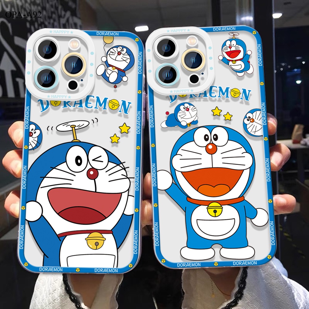 OPPO A16 A16K A16E A95 A74 A76 A36 A92 A52 A94 A74 5G 4G เคสออปโป้ สำหรับ Soft TPU ใส Case Doraemon เคสโทรศัพท์ Transparent Angel Eyes Cover