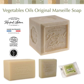 สบู่ฝรั่งเศสมาร์เซย์แท้ Rampal Latour | สบู่ก้อนธรรมชาติจากน้ำมันพืช 72% | Vegetables Oil Savon de Marseille Soap
