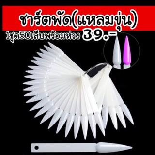 { มี2สี ใส-ขุ่น } ชาร์ตพัดโชว์สีทรงแหลม