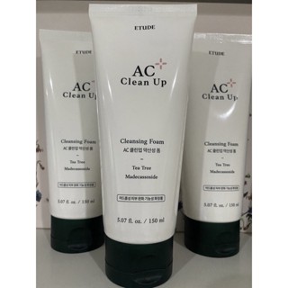 Etude AC CLINIC ANCE FOAM แท้/ โฟมล้างหน้า แก้สิว / Etude AC Clean up cleansing foam สูตรใหม่