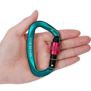 [ Lixada TH Mall ] คาราบิเนอร์สกรูล็อค รูปตัว D น้ําหนักเบา รองรับน้ําหนัก 25 กิโลนิวตัน สําหรับปีนเขา